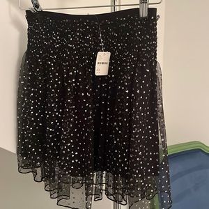 Free People black skirt with gold size XS